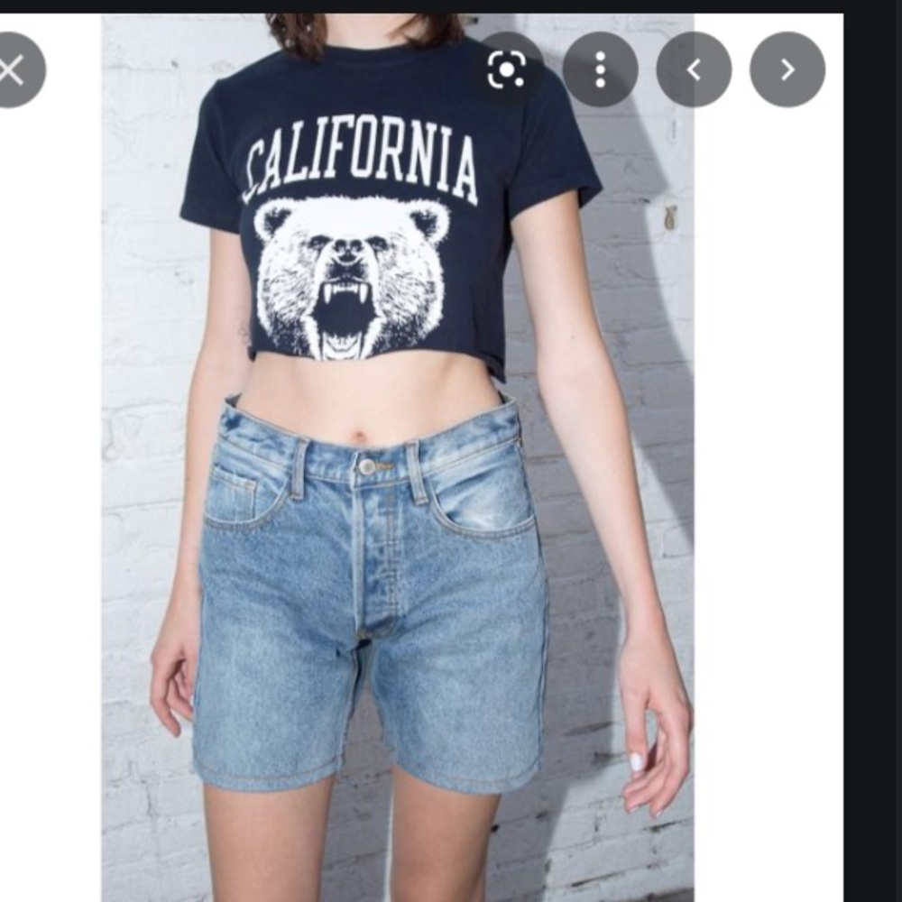 brandy melville cropped jamie  california bear tee